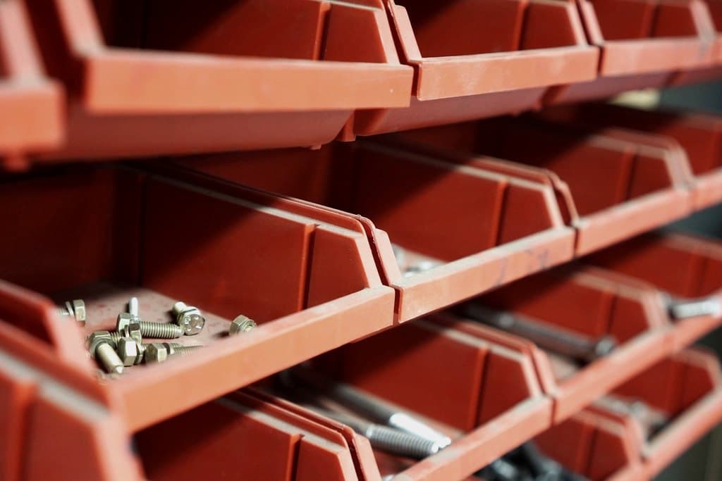 Parts bins at the Deutschland trade counter